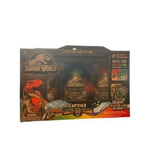 Jurassic World Captivz Color Change Eggs 3 Pack Dinosaurs in Slime 2024 NEW